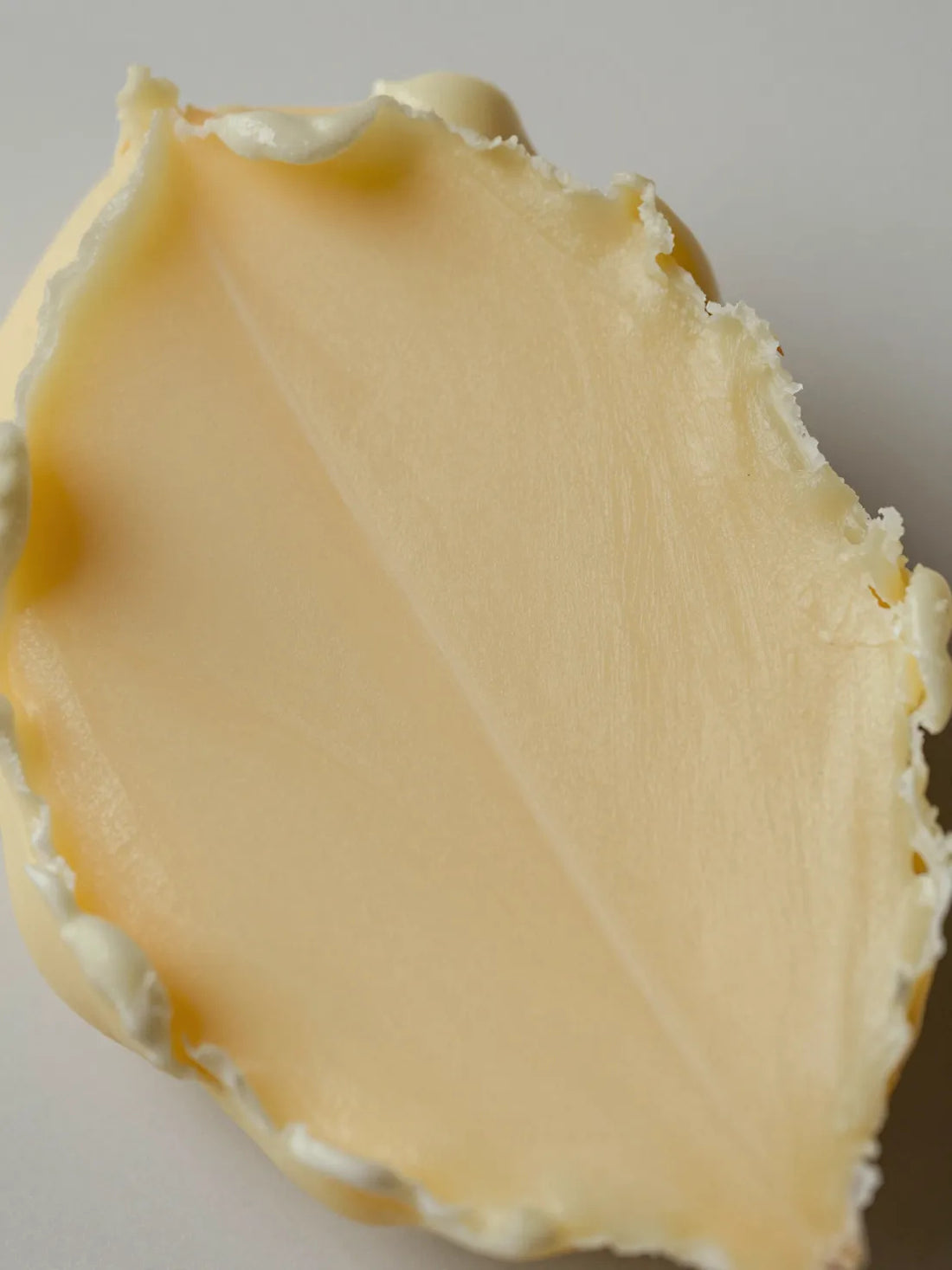 Raw unrefined Butyrospermum Parkii butter, close botanical macro, natural detail, KOJIC ACID BRIGHTENING EXFOLIATOR