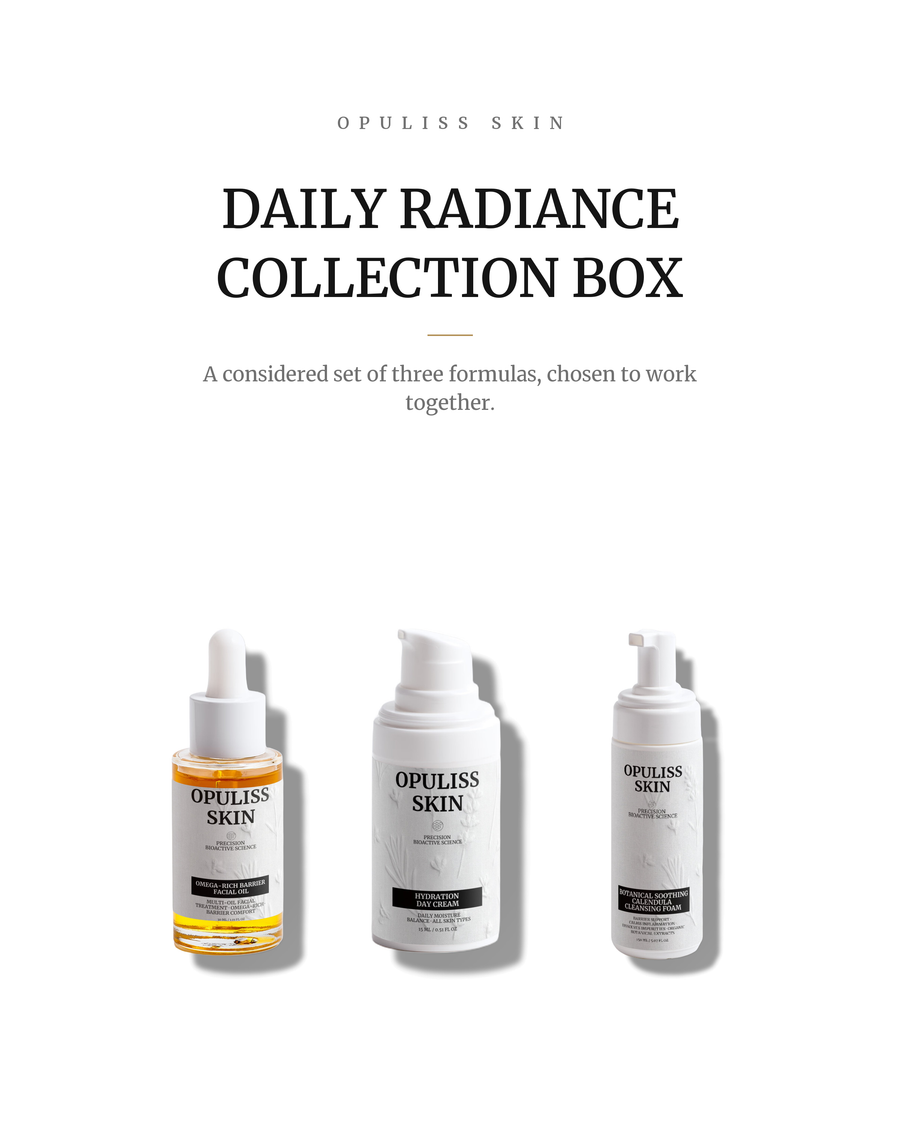 Daily Radiance Collection Box, the formulas of the set shown together