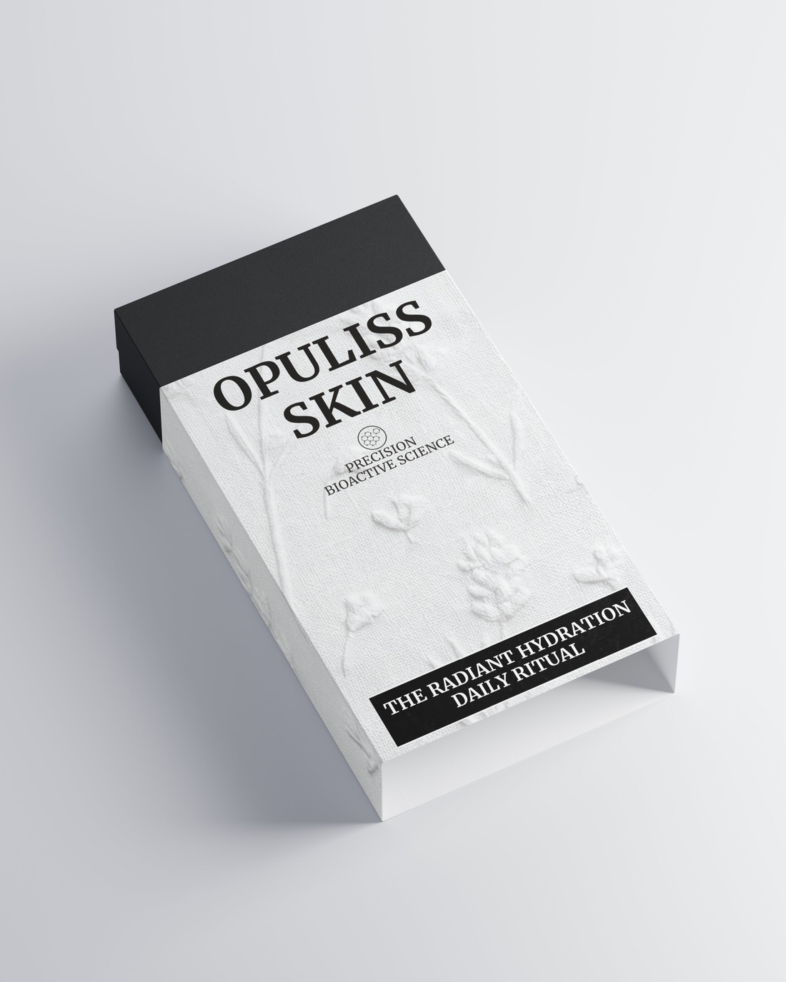 The product carton standing on a pale ground, Glowy Skin Trio Collection Box