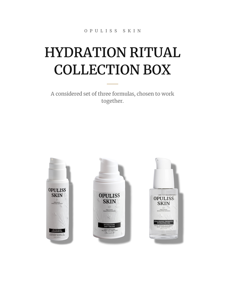 Hydration Ritual Collection Box, the formulas of the set shown together