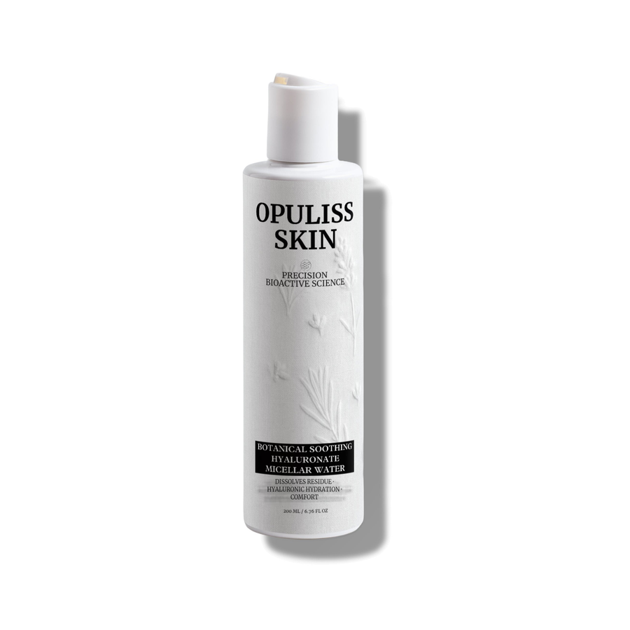 BOTANICAL SOOTHING HYALURONATE MICELLAR WATER product bottle, front label, corrected wording