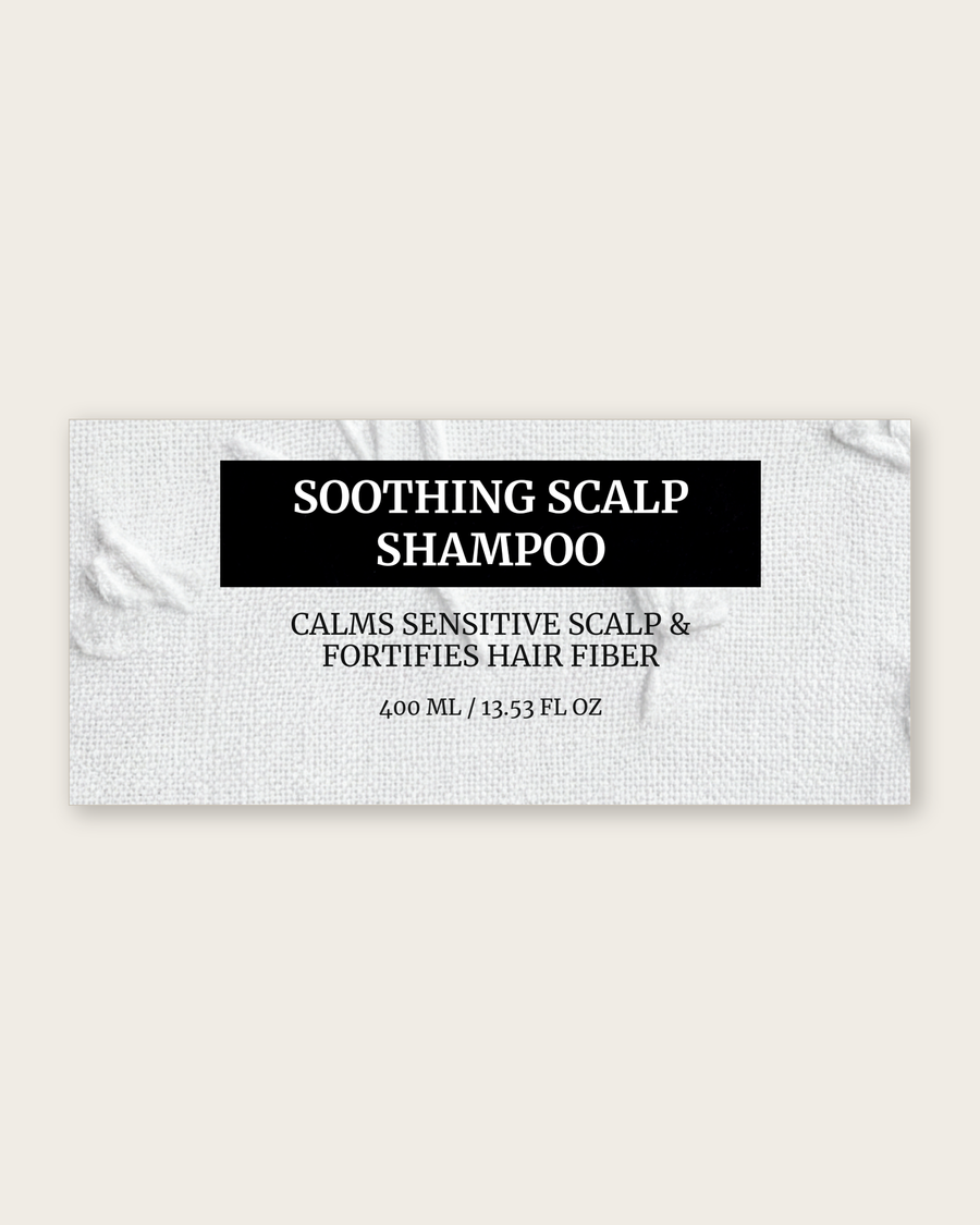 SOOTHING SCALP SHAMPOO product label, 400 ML / 13.53 FL OZ