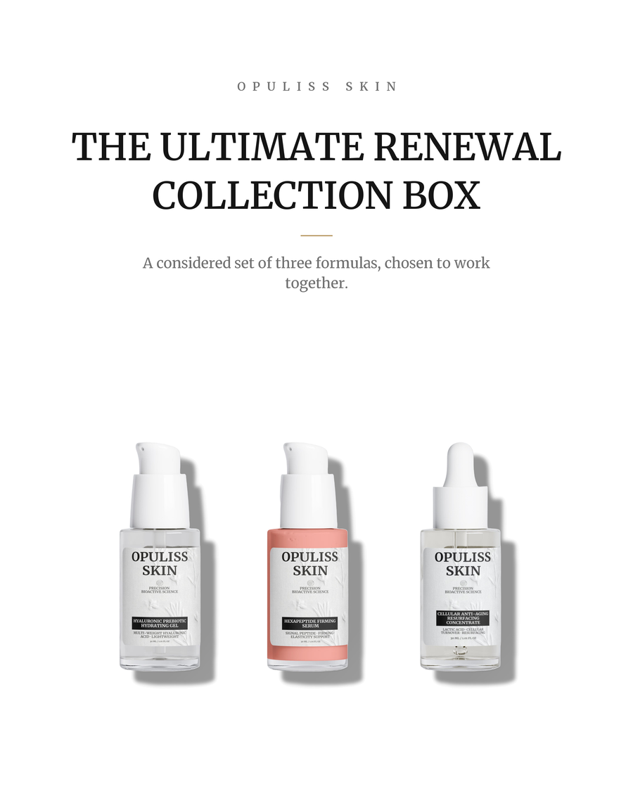 The Ultimate Renewal Collection Box, the formulas of the set shown together