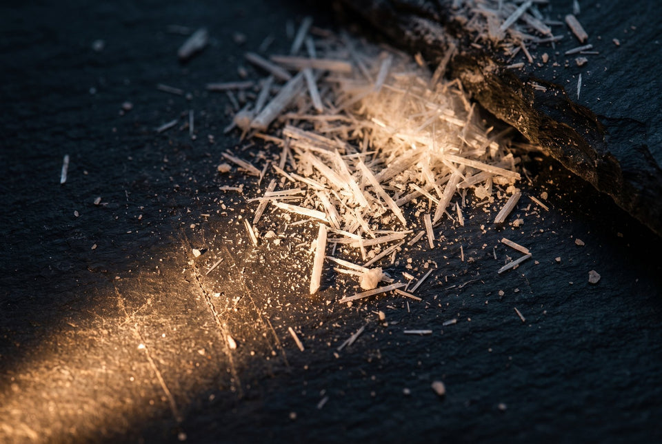 Hydroxyacetophenone, abstract material macro