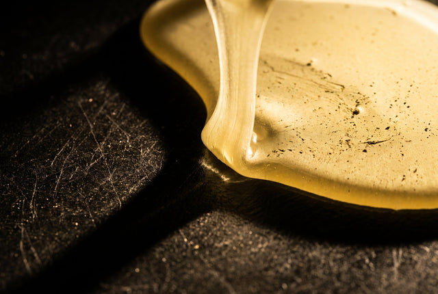 Ricinus Communis (Castor) Seed Oil, abstract material macro