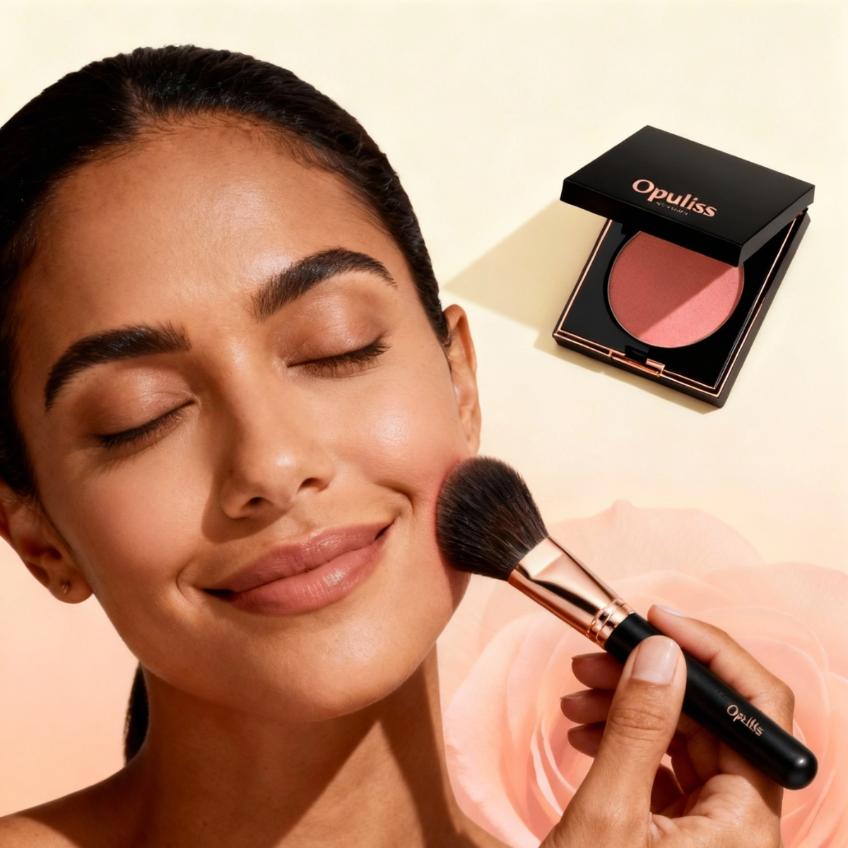 Brushes and beauty products with Opuliss beauty