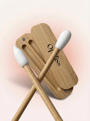 Reusable Makeup Swabs Silicone Dual Tips Bamboo Sticks Eco Conscious