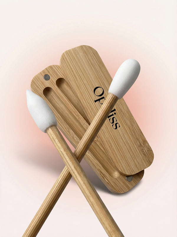 Reusable Makeup Swabs Silicone Dual Tips Bamboo Sticks Eco Conscious