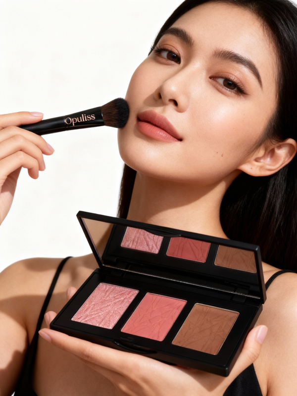 Pro Cheek Palette Three Shade Buildable Sculpt Glow For Makeup Lovers - Opuliss Beauty