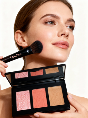 Pro Cheek Palette Three Shade Buildable Sculpt Glow For Makeup Lovers - Opuliss Beauty