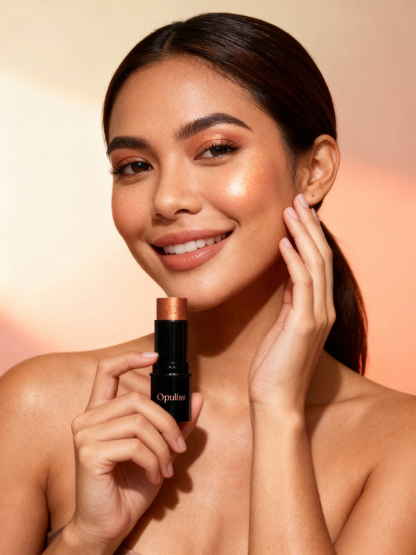 Highlighter Stick Bronze Lights Radiant Glow Vitamin C For All Tones - Opuliss Beauty