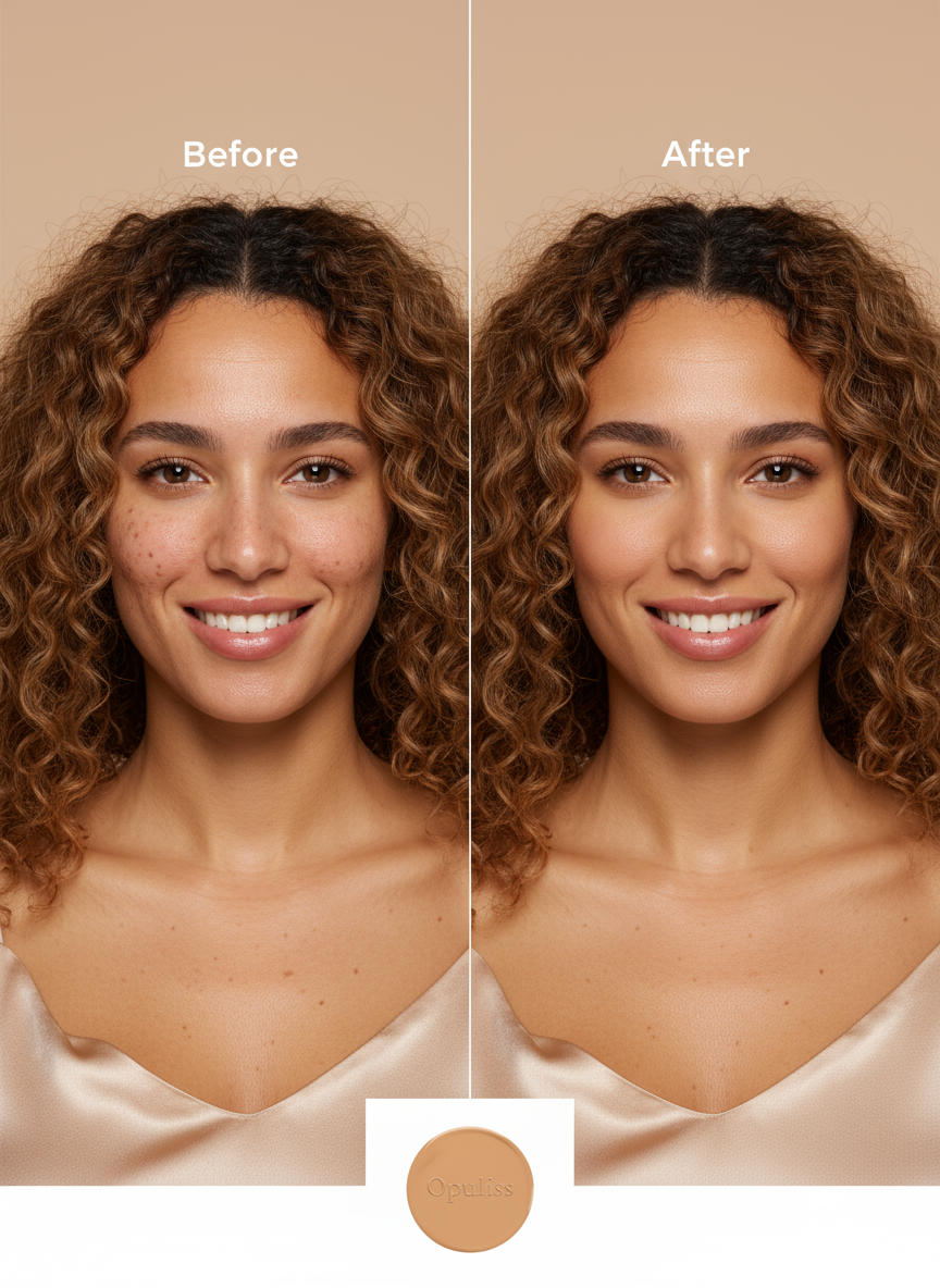 Opuliss Beauty Full Coverage Foundation Diffuses Pores For All Skin Types Silk Finish