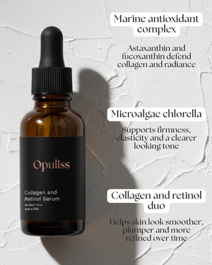 Collagen Retinol Serum For Aging Skin Radiant Hydration Firmness - Opuliss Beauty