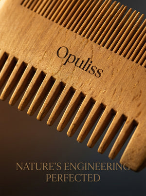 Premium Bamboo Beard Comb For Men Dual Wide And Fine Teeth