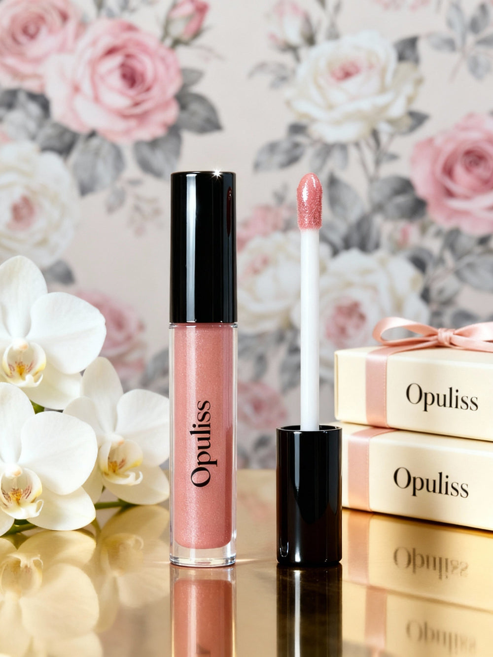 Lip Gloss Liquid Mahogany Fuller Lips Illuminating Shine Everyday Glam - Opuliss Beauty