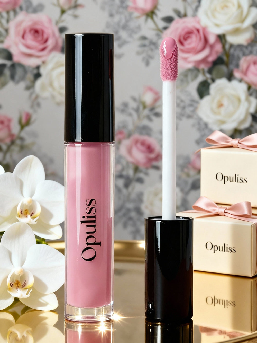 Lip Gloss Pinky High Impact Long Lasting Shine For Glam Lovers - Opuliss Beauty