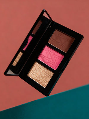 Pro Cheek Palette Buildable Glow Three Shade For Makeup Lovers - Opuliss Beauty