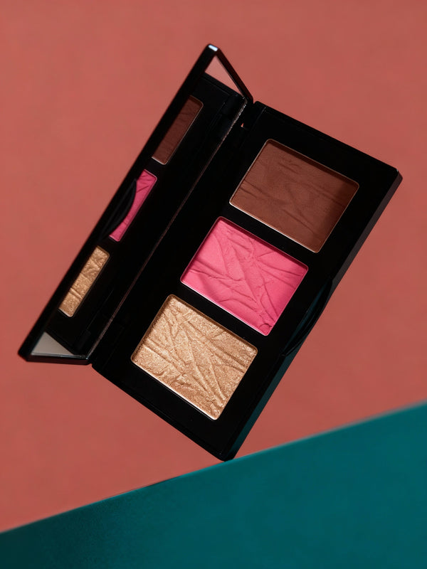 Pro Cheek Palette Buildable Glow Three Shade For Makeup Lovers - Opuliss Beauty