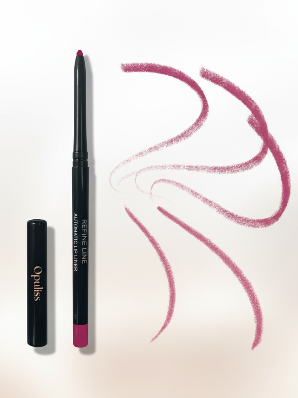 Opuliss Beauty Automatic Lip Liner Rosebud Retractable Creamy Long Wear Makeup Lovers | High-performance vegan cosmetic for professional finish and skin-first wear. | Texture and formulation detail.