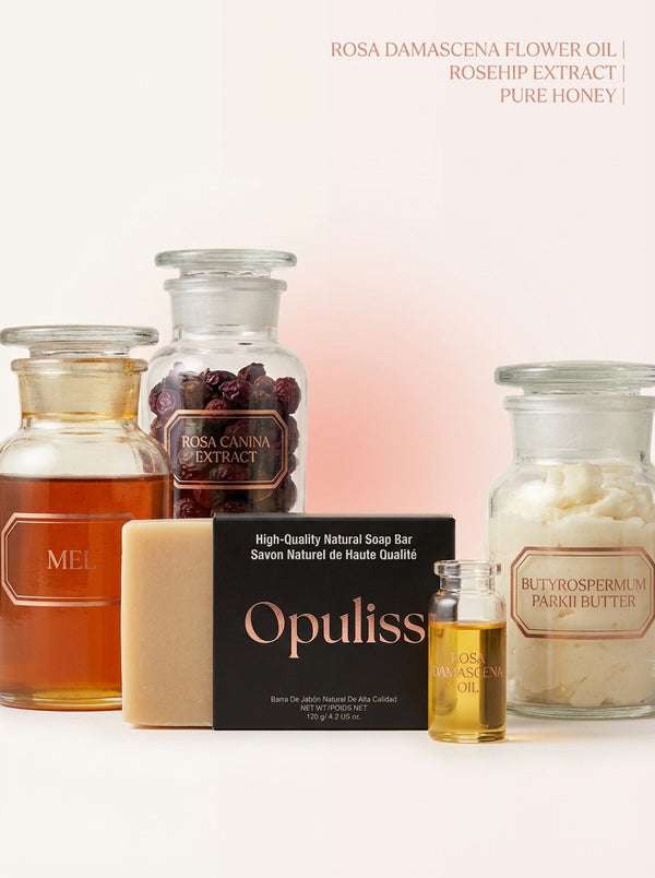 Rose And Honey Soap With Rosehip Extracts For All Skin Types Glow