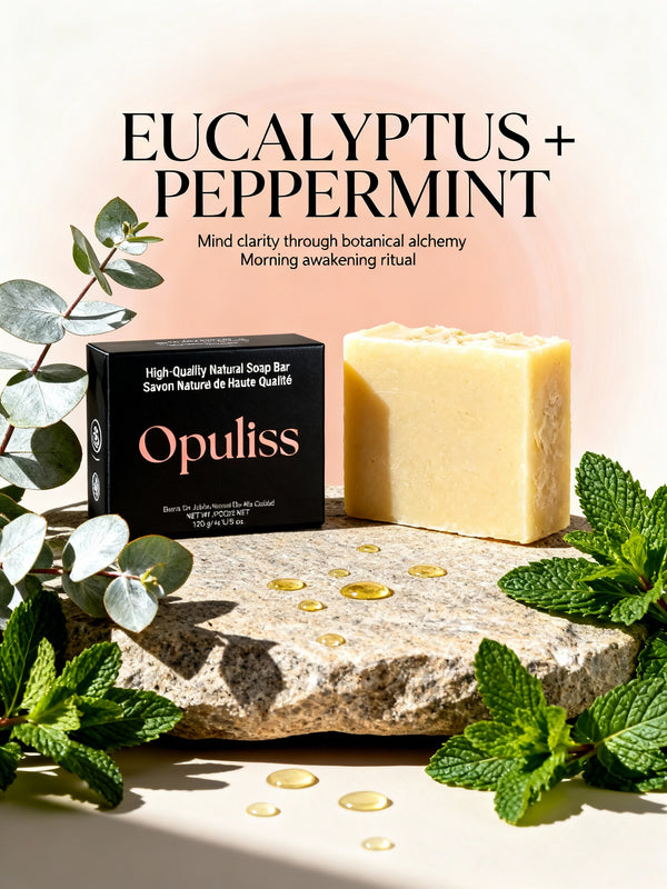 Eucalyptus Peppermint Natural Soap For Stress Relief Morning Routine