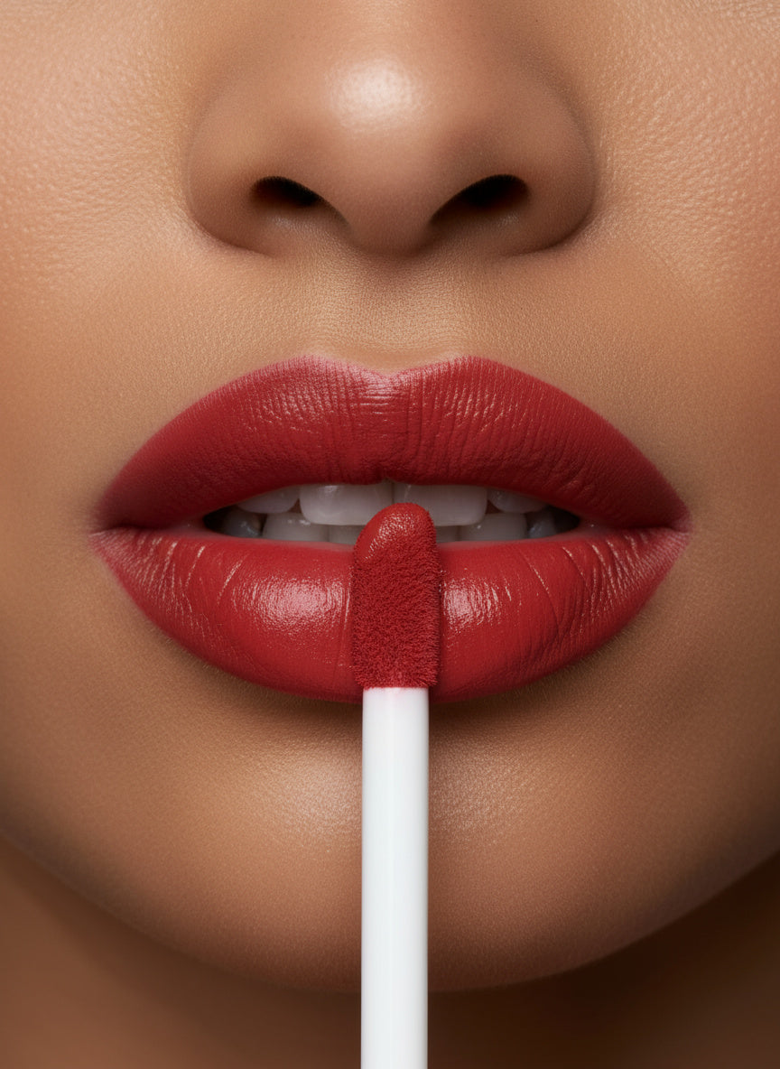 Matte Lip Stain Velvet Red Buildable Long Lasting Color For Lip Lovers