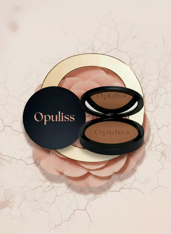 Powder Foundation Buildable Coverage Walnut Matte For On The Go - Opuliss Beauty