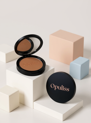 Powder Foundation Buildable Coverage Walnut Matte For On The Go - Opuliss Beauty
