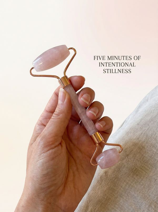 Rose Quartz Roller For All Skin Types Reduces Puffiness