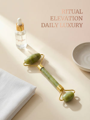 Jade Roller Skincare Enthusiasts Boosts Lymphatic Drainage Spa Glow