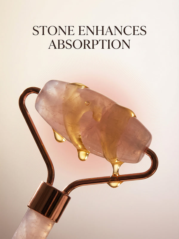 Rose Quartz Roller For All Skin Types Reduces Puffiness
