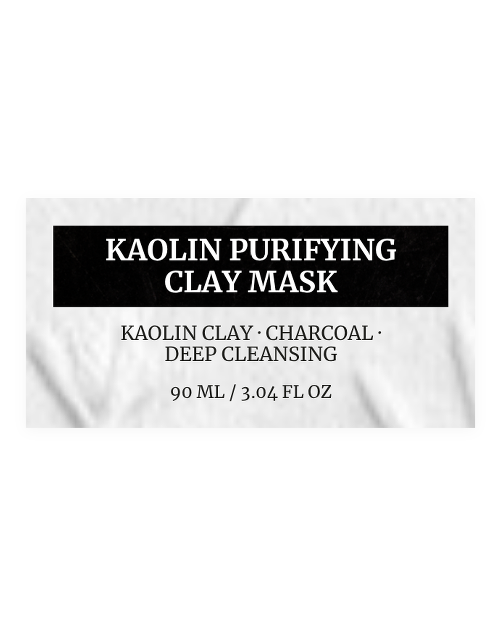 KAOLIN PURIFYING CLAY MASK product bottle, front label, corrected wording