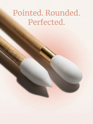 Reusable Makeup Swabs Silicone Dual Tips Bamboo Sticks Eco Conscious