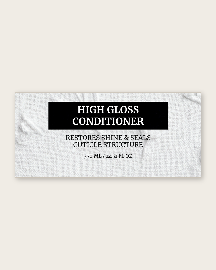 HIGH GLOSS CONDITIONER product label, 370 ML / 12.51 FL OZ