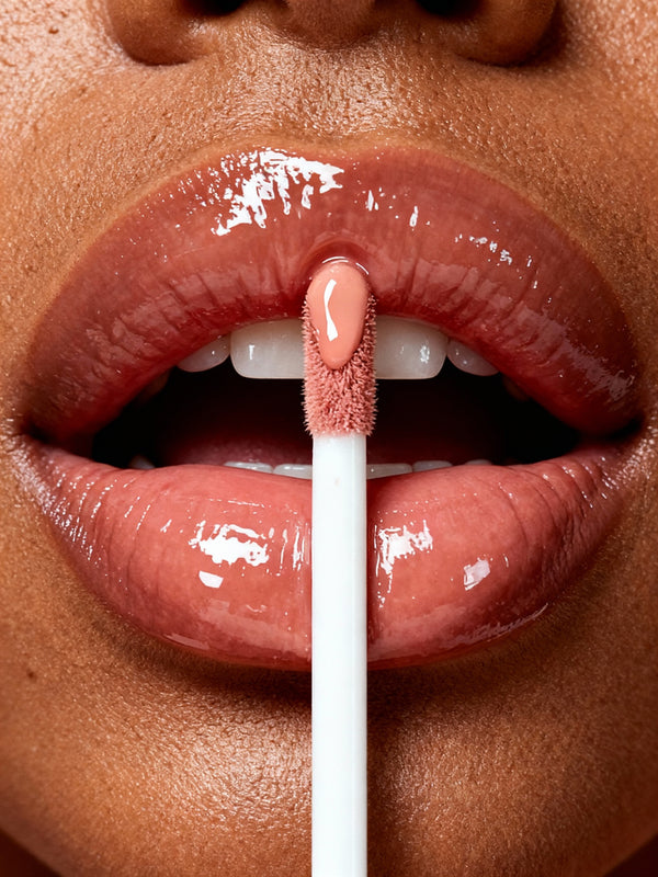 Lip Oil My Treat Conditioning Cushion Shine For Dry Lips applied to the lips