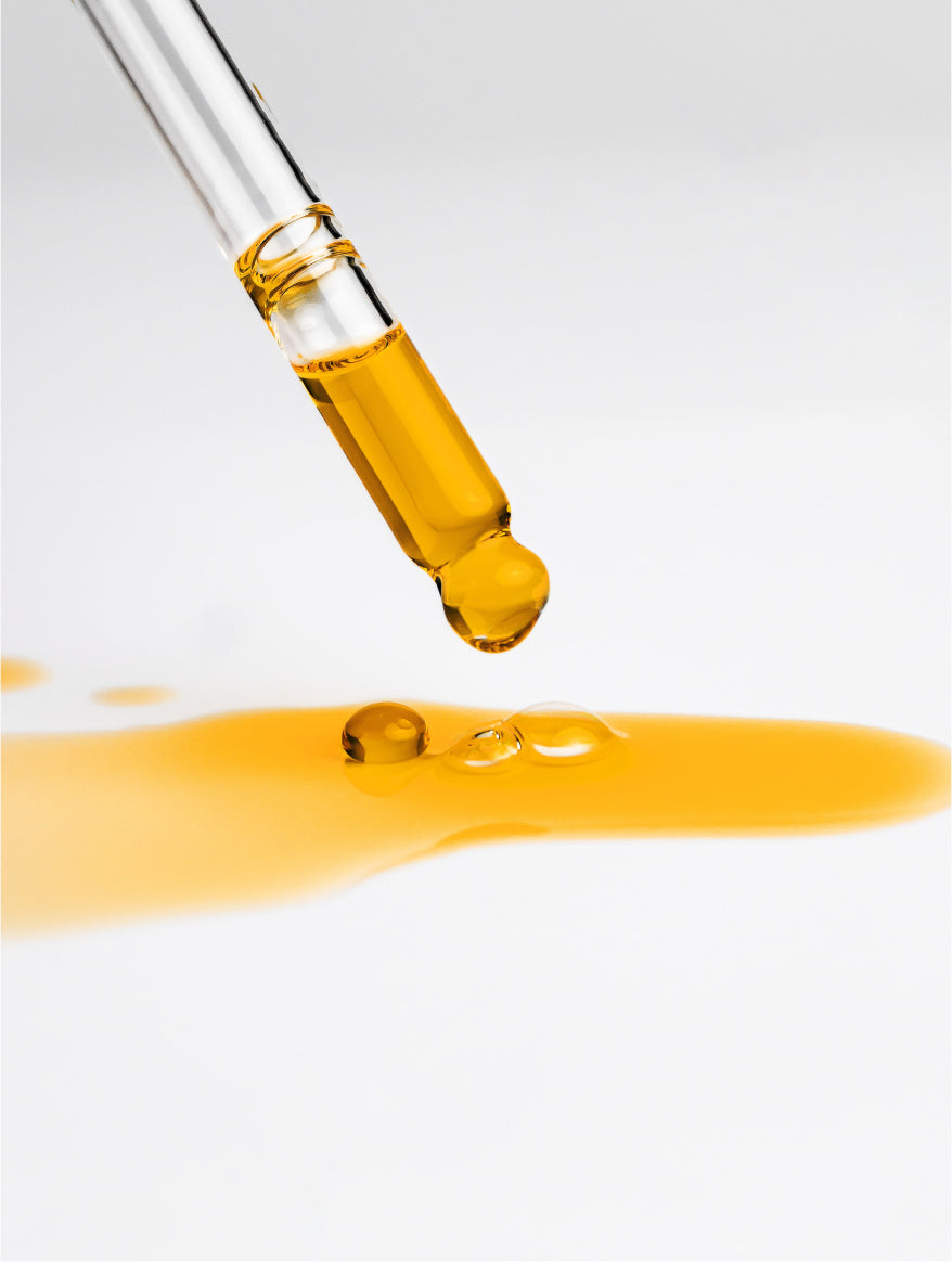 SEA BUCKTHORN FACIAL OIL, the formula photographed at macro scale